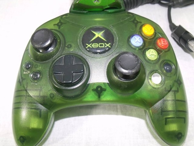 First gen xbox clear green controller