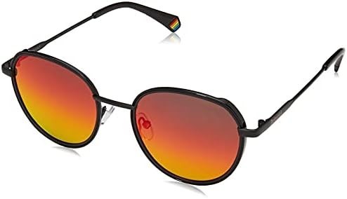 Sunglasses black frame red lenses
