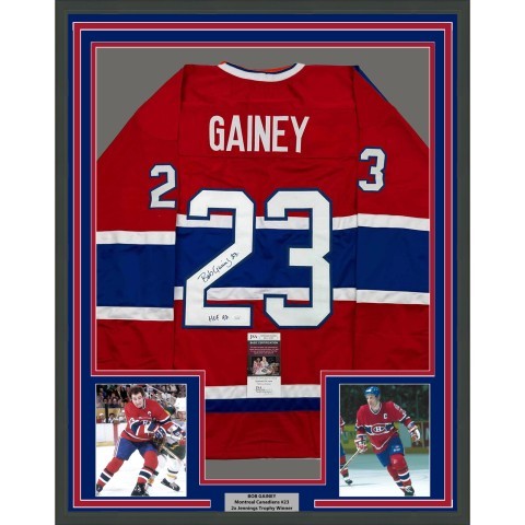 Signed picture frame bob gainey + cert.