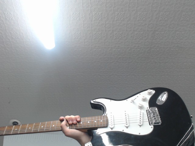 Guitare electrique noir et blanche