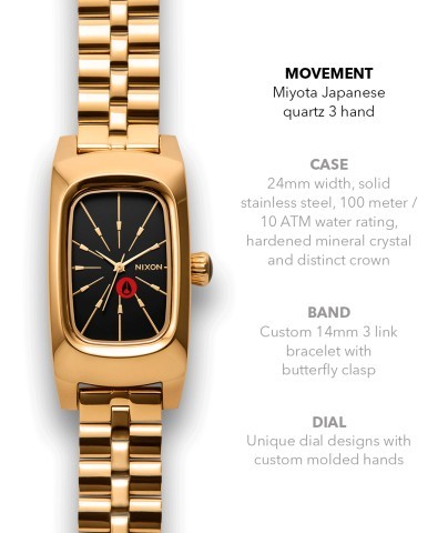 Montre femme en boite couleur or