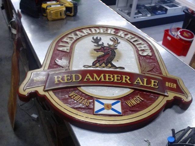 Alexander keith red amber ale beer sign