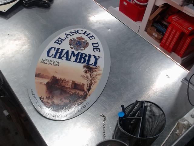 Blanche de chambly beer sign