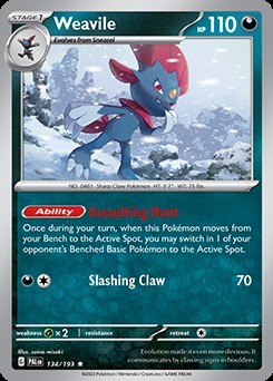 Weavile carte pokmon hp110