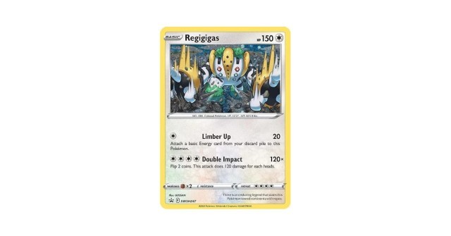 Regigigas carte pokemon hp150