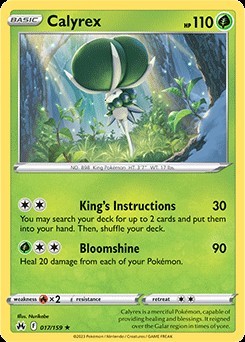 Calyrex carte pokemon hp100