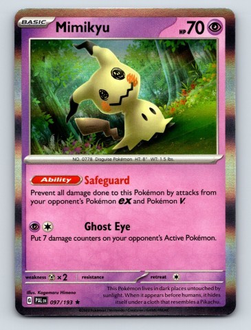 Mimikyu carte pokemon hp70