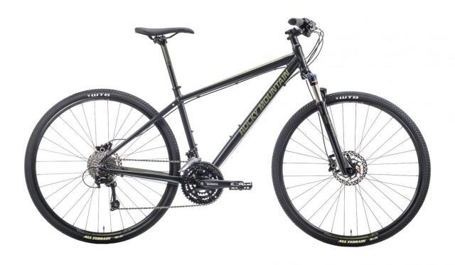 Velo hybride noir et gris frein disque