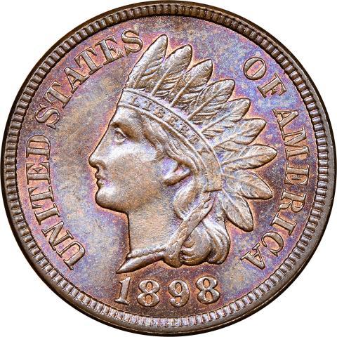 1 cent indian head 1898