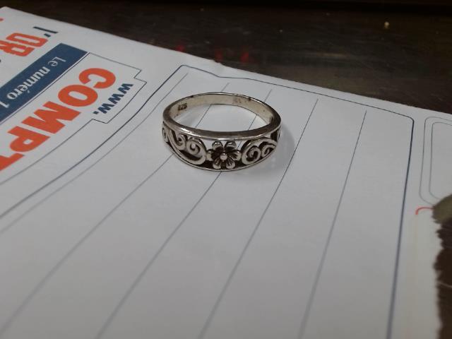 Bague en silber fleur