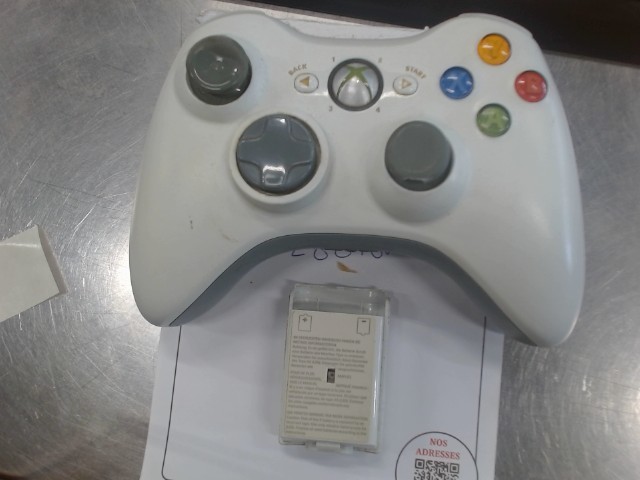 Manette xbox 360 blanche sans fil