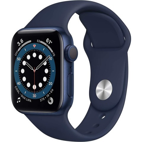Apple watch serie 6 bleu blue strap