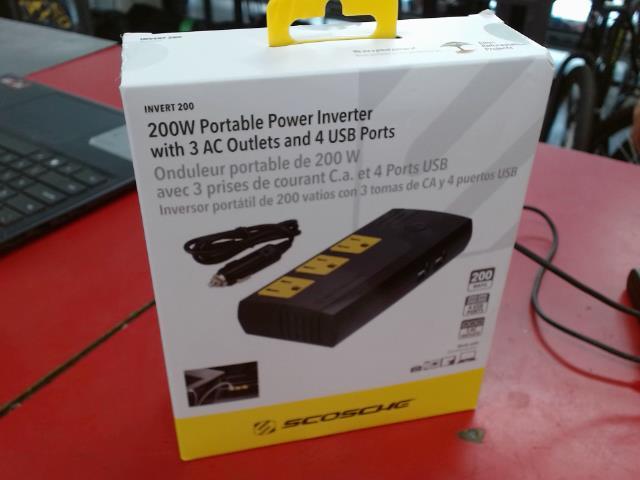 Portable power inverter 200w new/neuf
