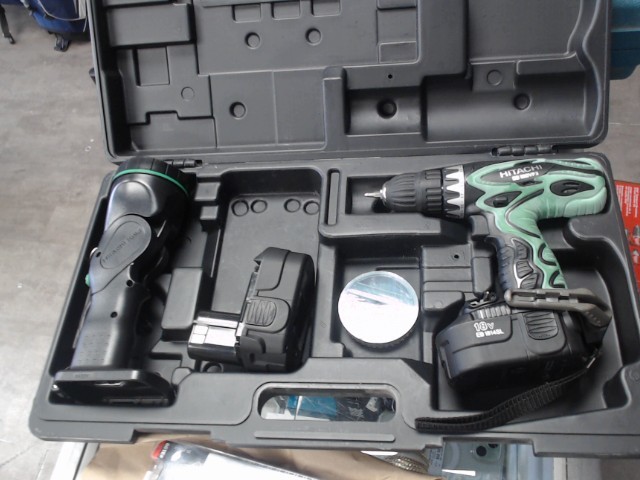 Ensemble drill hitachi avec lampe torche