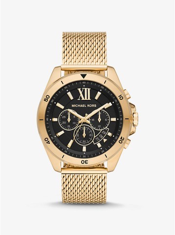 Montre en or avec fond noir