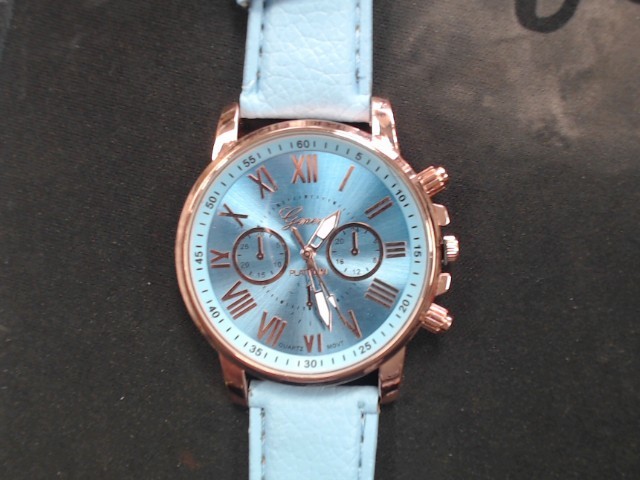 Montre bleu rose gold