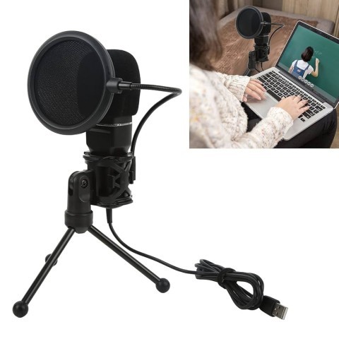 Microphone noir dans boite