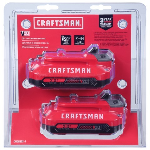 Craftsman 2.0ah two times