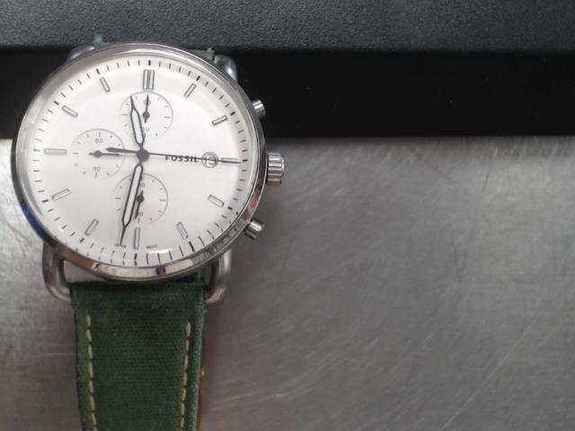 Montre fossil argent-bracelet vert