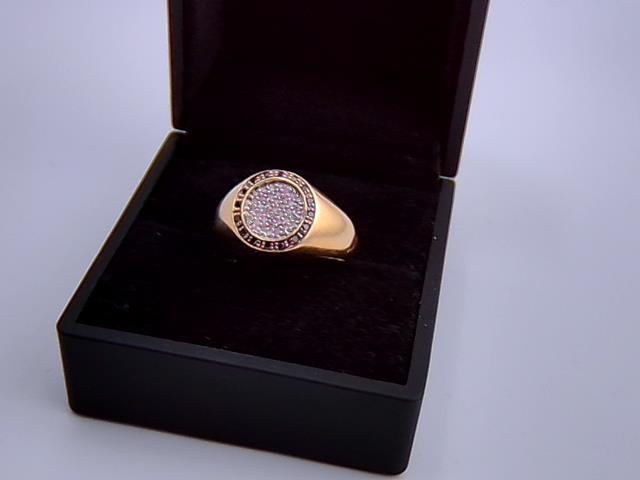 BAGUE EN OR 10KT AVEC DIAMANTS