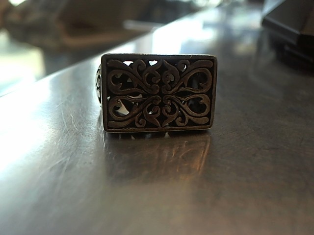Bague argent motif floral
