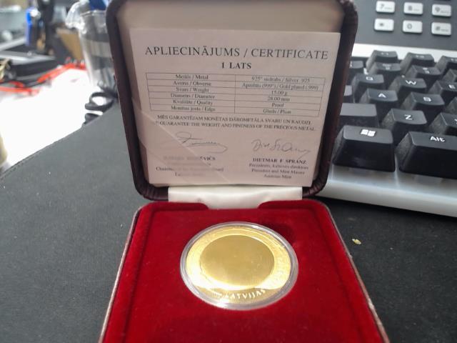 Coin of fortune 2002 1 lats silver gp