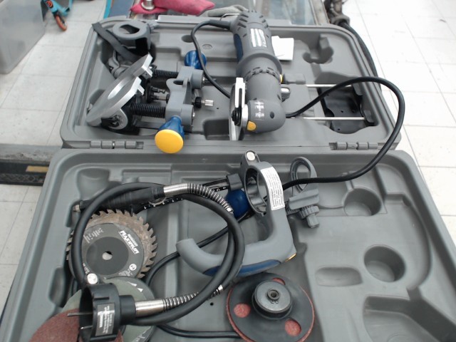 Scie rotative avec accessoir et boitier