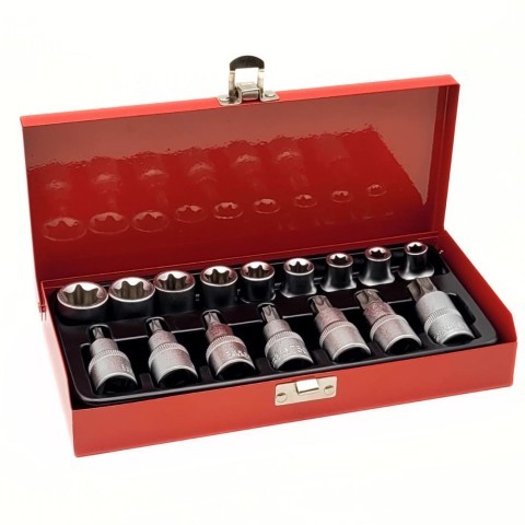 Kit de 17 douille et embout torque