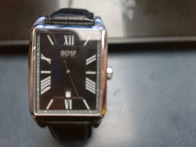 Montre argent bracelet cuir