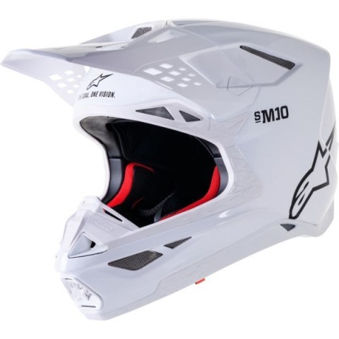 Casque motocross blanc