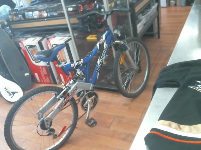 Velo de montagne bleu