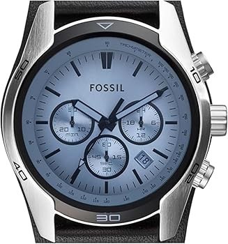 Blue dial rubber noir