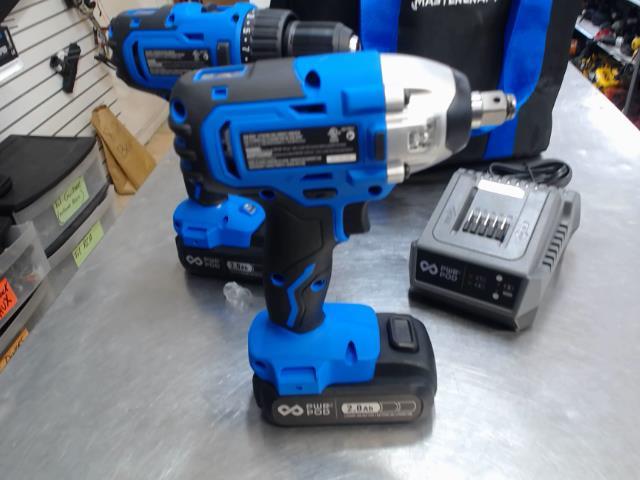 Kit impact-drill + 2batt 2qh+ charg neuf