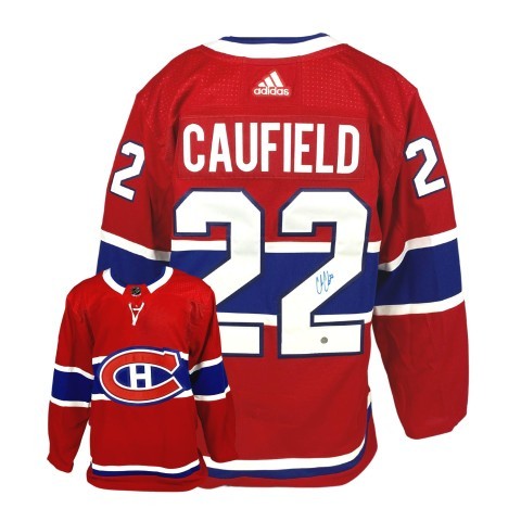 Signed official habs jersey caufield+cer