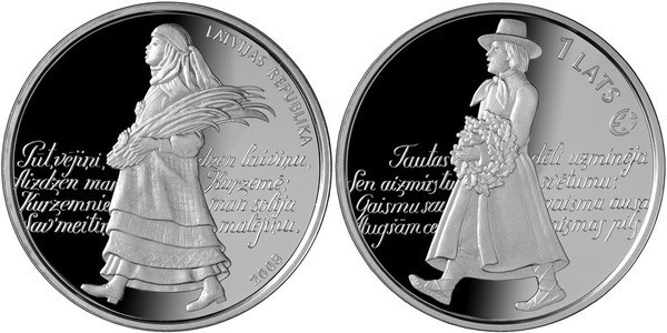 Dziesmu svetki song festival 22g coin
