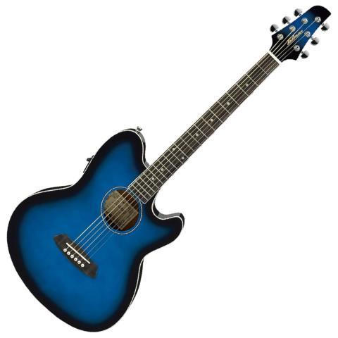 Guitar ibanez bleu dans le case