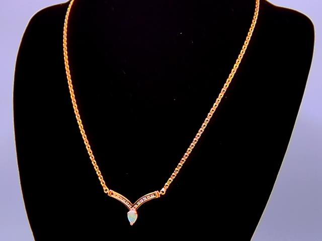 CHAINE EN OR 14KT DIAMANTS 
