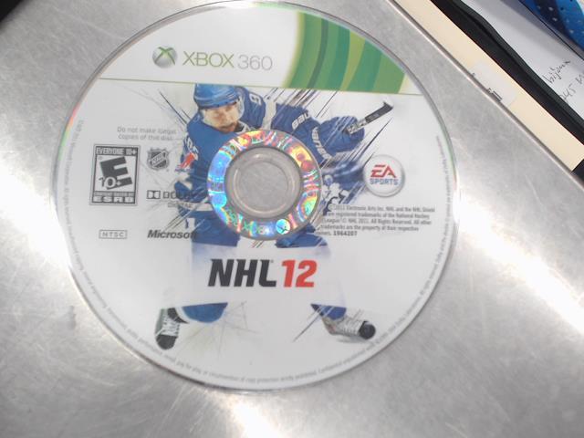 Jeu xbox 360 nhl 12