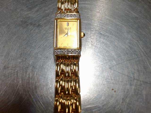 Montre seiko pour femme or jaune plaquer