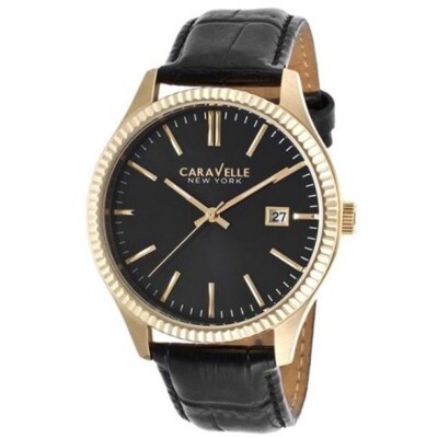 Montre noire et or