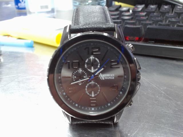 Montre fond noir fake chrono