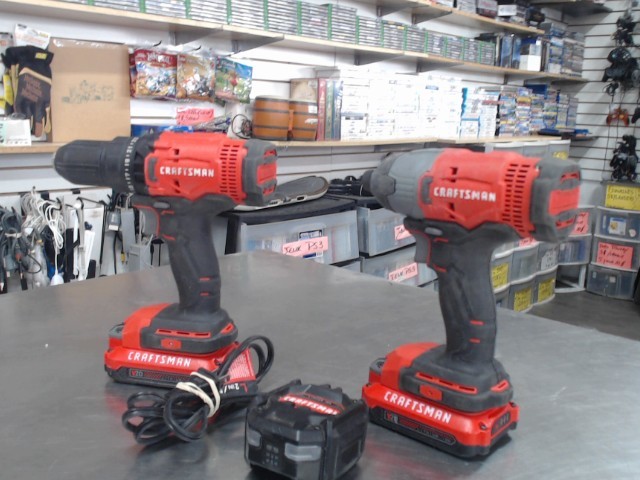 Drill+impact 20v+2batt(1.3ah)+chargeur