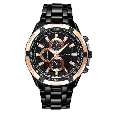 Montre noir et bronze