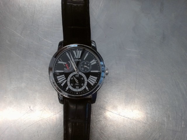 Lorus watch with black leather handband