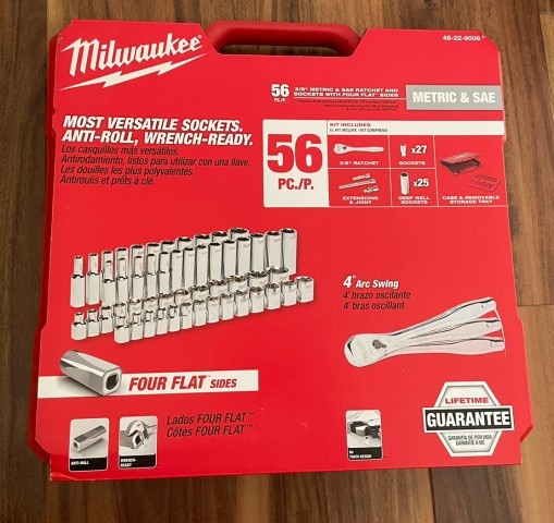 Milwaukee 56pc four flat side 4arc swing