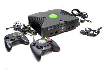 Xbox 1st gen + man + fils