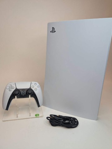Ps5 blanche avec manette et fils