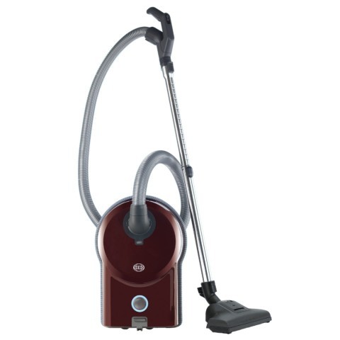 Aspirateur rouge avec tuyau