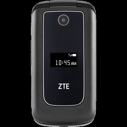 Telephone flip phone noir zte