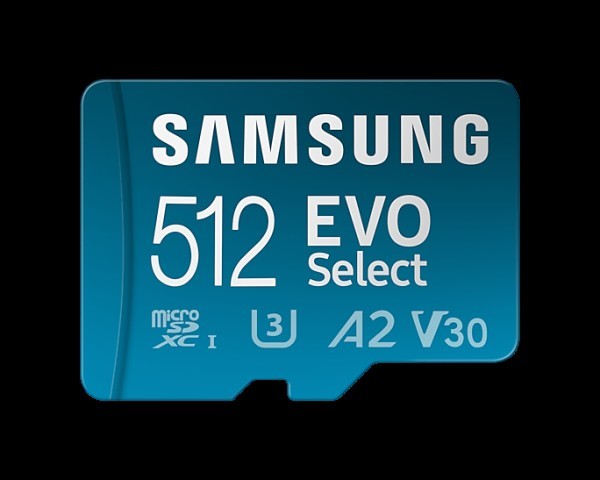 Carte sd samsung 512gb evo select v30 a2
